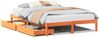 vidaXL Massivholzbett ohne Matratze Wachsbraun 160x200 Kiefernholz 3301456 Bild 2