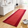 Kurzflor Teppich Läufer Band Rot - 80x500x0,9cm Bild 4