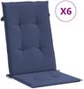 vidaXL Hochlehner-Auflagen 6 Stk. Marineblau Stoff 378613 Bild 2