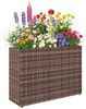 Outsunny Blumenkasten Pflanzkasten mit herausnehmbarem Einsatz (Pflanzkübel, 1 St, Pflanzkasten), PE-Rattan, Stahlrahmen, Drainagelöcher Bild 2