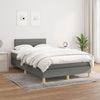 vidaXL Boxspringbett mit Matratze Dunkelgrau 120x190 cm Stoff 3269780 Bild 3