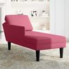 vidaXL Chaiselongue mit Kissen und Rechter Armlehne Weinrot Samt 4009811 Bild 3