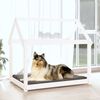 vidaXL Hundebett 101 x 70 x 90 cm Massivholz Kiefer, Weiß Bild 3