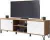 TV-Lowboard Touch in weiß matt und Eiche Artisan 183 cm Bild 2