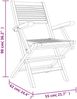 vidaXL Gartenstühle 4 Stk. Klappbar 55x62x90 cm Massivholz Teak 3155067 Bild 5