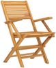 vidaXL Gartenstühle 4 Stk. Klappbar 55x62x90 cm Massivholz Teak 3155067 Bild 3