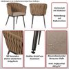 2er-Set Aluminium-Gartenstuhl HWC-N38, Outdoor Stuhl Armlehne, Olefin Seilgeflecht Rope ~ braun Kissen dunkelgrau Bild 2