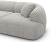 Couch Monteluna L Form in Samtstoff - Strukturstoff - hellgrau Bild 5