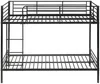Vente-unique - DUOTIS Bett Metall Schwarz - B 96 cm x H 160 cm x L 197,5 cm Bild 4