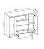 Raumhirsch Furniture Kommode, Sideboard, Kommode für das Schlafzimmer - Wohnzimmer (Maße: 120 × 39 × 101,5 cm, 2 Türen, 4 Schubladen, Rollenschienen), viele Farbvarianten - Hochwertig & stabil Bild 3