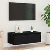 vidaXL TV-Schrank mit LED-Leuchten Schwarz Eichen-Optik 75x35,5x25 cm 860230 Bild 4