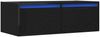 vidaXL TV-Schrank mit LED-Leuchten Schwarz Eichen-Optik 75x35,5x25 cm 860230 Bild 3