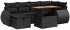 vidaXL 8-tlg. Garten-Sofagarnitur mit Kissen Schwarz Poly Rattan 3328056 Bild 2