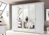 Kleiderschrank JASMIN 5 Türen mit Spiegel Pinie weiß Nachbildung Bild 1