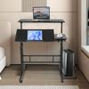 JEOBEST Schreibtisch Steh-Sitz Tisch Stehpult Verstellbarer Computertisch, (1-St, Laptoptisch), mit Rollen und Regalen, Neigbarer Tischplatte Bild 3