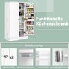 KOMFOTTEU Mehrzweckschrank Küchenschrank Vorratschrank mit Türablagen & 6 verstellbaren Einlegeböden, weiß Bild 2
