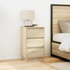 vidaXL Nachttisch mit LED-Leuchten Sonoma-Eiche 38x34x65 cm 861303 Bild 4