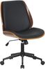 CLP Bürostuhl Ergonomisch Mitch, höhenverstellbarer Schreibtischstuhl,walnuss/schwarz schwarz Bild 1