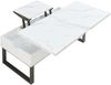 Couchtisch Rauli mit Hebeplatte und Stauraum 100x50x47 cm Marmoroptik, weiß [en. casa] Bild 3