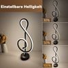 ZMH LED Tischlampe Nachttischlampe Kabellos - Touch Dimmbar Akku Tischleuchte mit USB Aufladbar Schwarz Nachttischleuchte Wohnzimmer ohne Kabel Batteriebetrieben Modern Tischlampen für Schlafzimmer Bild 5