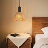 ZMH Hängelampe Boho Rattan 1 Flammig Vintage Geflochten Hanfseil E27 Ohne Leuchtmittel Für Esszimmer Schlafzimmer Bild 4