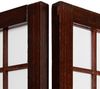 Holz Paravent 3 teilig Raumteiler Braun spanische Wand mit Bambus Faltbar Bild 5