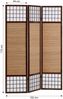 Holz Paravent 3 teilig Raumteiler Braun spanische Wand mit Bambus Faltbar Bild 3