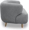 DOMO. collection Sofa 800014, 2-Sitzer Garnitur, runde Ecken, gepolsterte Rückenlehne, Holzfüße Eiche natur, 2er Couch, Polstergarnitur, 160 x 86 x 73 (BxTxH), grau Bild 4