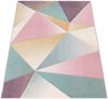 Paco Home Teppich Kosy 310, rechteckig, Höhe: 15 mm, Kurzflor, modernes geometrisches Muster, in schönen Pastell-Farben Bild 2