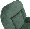 Relaxsessel mit Hocker HWC-P32, Fernsehsessel Nosagfederung, drehbar Metall Stoff/Textil Chenille (370 g/m²) ~ grün Bild 5