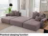 MEBLINI Schlafcouch mit Bettkasten - 350 x 160 x 78 cm - Braun Cordstoff - NAPLES - Ecksofa mit Schlaffunktion - Sofa mit Relaxfunktion und Kopfstützen - Couch U-Form - Eckcouch - Wohnlandschaft Bild 5