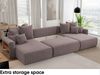 MEBLINI Schlafcouch mit Bettkasten - 350 x 160 x 78 cm - Braun Cordstoff - NAPLES - Ecksofa mit Schlaffunktion - Sofa mit Relaxfunktion und Kopfstützen - Couch U-Form - Eckcouch - Wohnlandschaft Bild 4