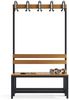 Garderobenbank doppelseitig mit Schuhrost 100 cm anthrazit Bild 2