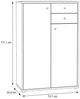 Newroom Kommode Sonoma Eiche 74 cm, Kommode Sonoma Eiche Modern Sideboard Highboard Büro Bild 3