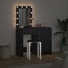vidaXL Schminktisch 2 pcs Schwarz 50 x 41 x 135 cm Holzwerkstoff 3334237 Bild 4