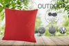 heimtexland Â® OUTDOOR Lounge Dekokissen LOTUS EFFEKT wetterfest 45x45 Garten Kissen Outdoorkissen Typ551 dunkelgrau Bild 2