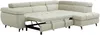 Vente-unique - NIACATO Sofa Samt Beige - B 204 cm x H 80 cm x L 274 cm Bild 5