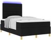 vidaXL LED Boxspringbett mit Matratze Schwarz 120 x 190 cm Stoff 3343007 Bild 3