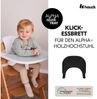 Hauck Hochstuhl Alpha Plus Black (Set), Kinderhochstuhl mit Essbrett Click Tray, Sitzkissen & Aufbewahrungsbox Bild 2