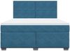 vidaXL Boxspringbett mit Matratze Blau 180x200 cm Samt 3290976 Bild 4