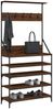 vidaXL Kleiderständer mit Schuhablage Braun Eiche-Optik 90x34x184 cm 837881 Bild 3