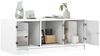vidaXL Couchtisch mit Glastüren Weiß 102x50x42 cm 836413 Bild 5