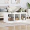 vidaXL Couchtisch mit Glastüren Weiß 102x50x42 cm 836413 Bild 3