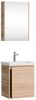 Planetmöbel Waschbeckenunterschrank mit Keramikwaschbecken & Spiegelschrank 50cm in Sonoma Eiche, modernes Badmöbel Set für Badezimmer WC Bild 4