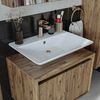 Roomart ATLANTIC-65 Badmöbel Set– 2-teiliges Badezimmermöbel Set - Waschbecken mit Unterschrank - H 45 x B 45 x T 65 cm • Eiche Bild 5