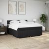 vidaXL Boxspringbett mit Matratze Schwarz 200x200 cm Stoff 3287565 Bild 3