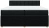 vidaXL Boxspringbett mit Matratze Schwarz 200x200 cm Stoff 3287565 Bild 4