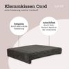 Lycce Bankauflage Bankauflage Klemmkissen 1 Leiste, Cordstoff extra Polsterung, (1 St), für Banktiefe ab 35 cm, verrutscht nicht, versch. Farben Bild 3