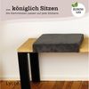 Lycce Bankauflage Bankauflage Klemmkissen 1 Leiste, Cordstoff extra Polsterung, (1 St), für Banktiefe ab 35 cm, verrutscht nicht, versch. Farben Bild 4