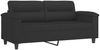 vidaXL 2-Sitzer-Sofa mit Kissen Schwarz 140 cm Mikrofasergewebe 3200974 Bild 4